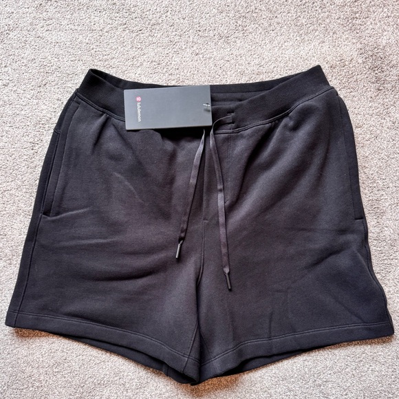 lululemon athletica Other - NWT Mens Lululemon Steady State 5” Black Sweat Shorts Medium NEW